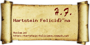 Hartstein Feliciána névjegykártya